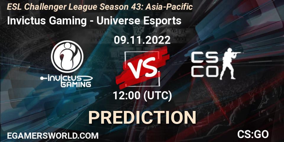 Invictus Gaming - Universe Esports: прогноз. 09.11.22, CS2 (CS:GO), ESL Challenger League Season 43: Asia-Pacific