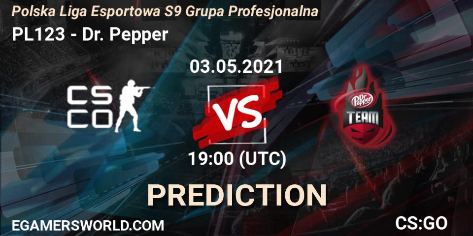 PL123 - Dr. Pepper: прогноз. 03.05.2021 at 19:00, Counter-Strike (CS2), Polska Liga Esportowa S9 Grupa Profesjonalna