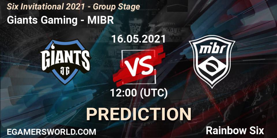 Giants Gaming - MIBR: прогноз. 16.05.21, Rainbow Six, Six Invitational 2021 - Group Stage