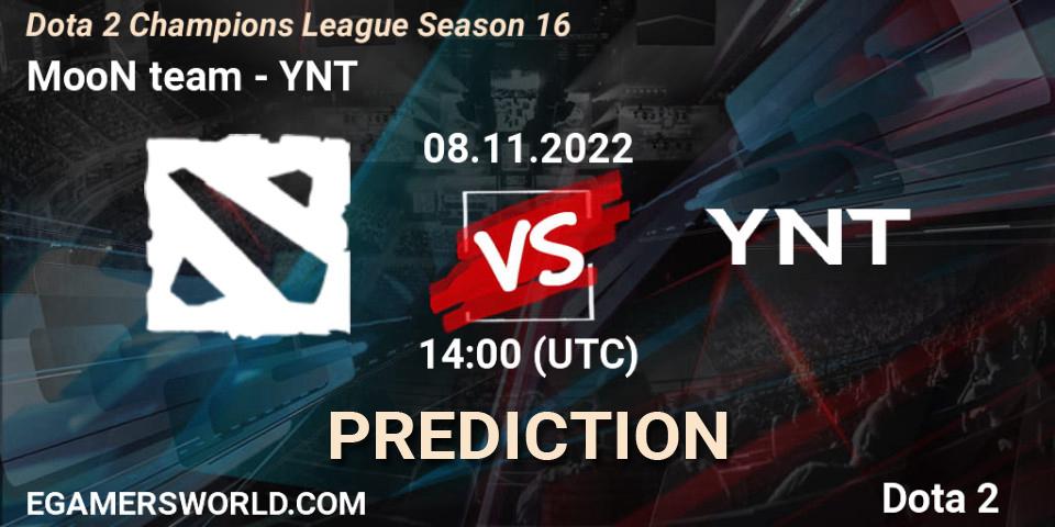 MooN team - YNT: прогноз. 08.11.2022 at 14:19, Dota 2, Dota 2 Champions League Season 16