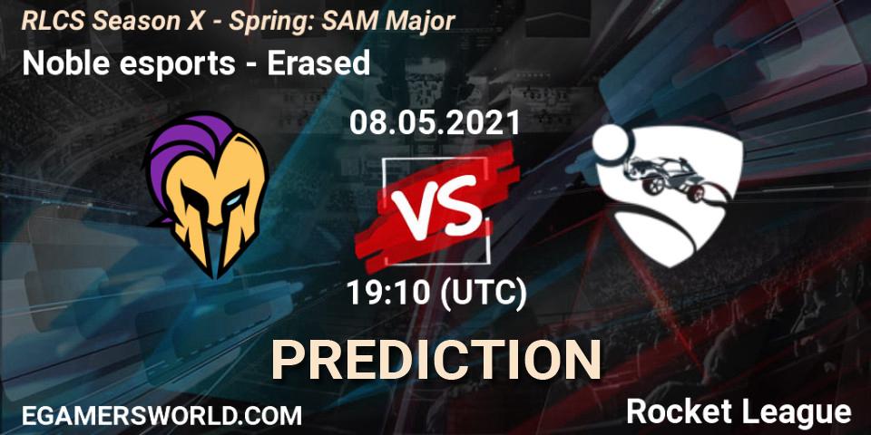 Noble esports - Erased: прогноз. 08.05.2021 at 19:10, Rocket League, RLCS Season X - Spring: SAM Major