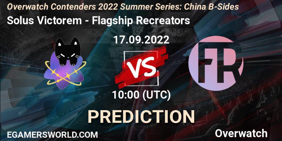 Solus Victorem - Flagship Recreators: прогноз. 17.09.22, Overwatch, Overwatch Contenders 2022 Summer Series: China B-Sides