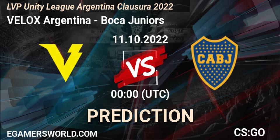 VELOX Argentina - Boca Juniors: прогноз. 11.10.2022 at 00:00, Counter-Strike (CS2), LVP Unity League Argentina Clausura 2022