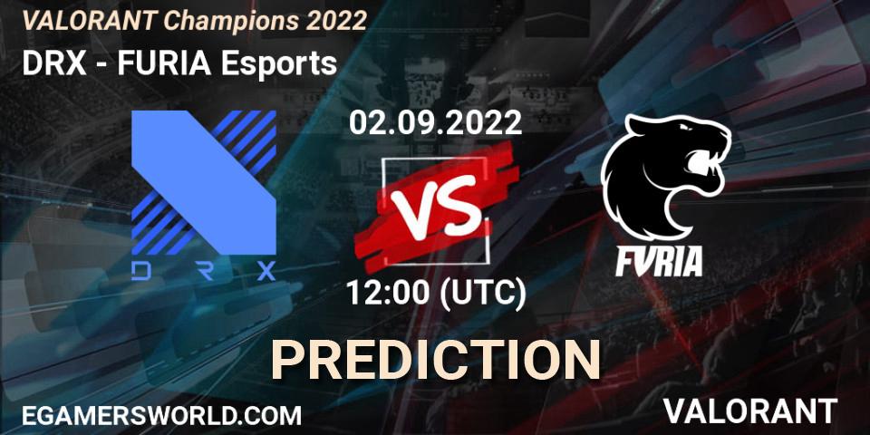 DRX - FURIA Esports: прогноз. 02.09.2022 at 12:15, VALORANT, VALORANT Champions 2022