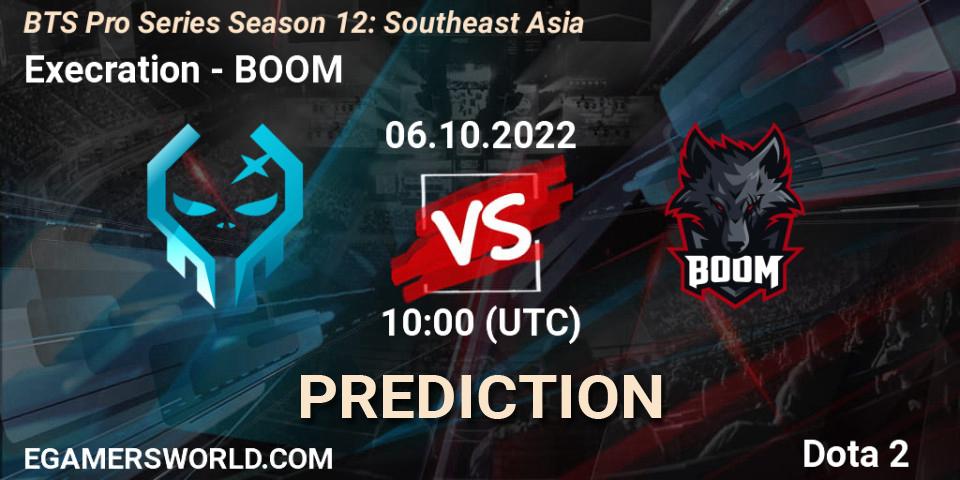 Execration - BOOM: прогноз. 06.10.2022 at 09:00, Dota 2, BTS Pro Series Season 12: Southeast Asia