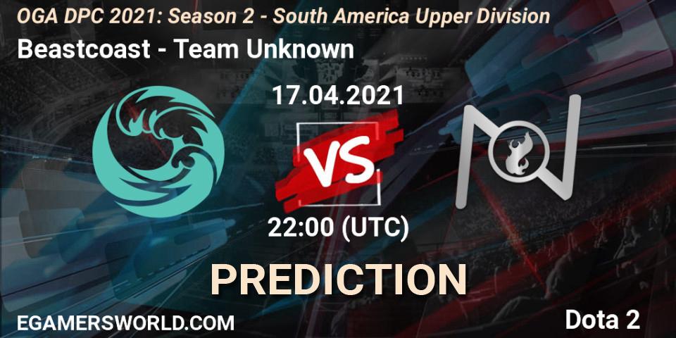 Beastcoast - Team Unknown: прогноз. 17.04.2021 at 22:00, Dota 2, OGA DPC 2021: Season 2 - South America Upper Division