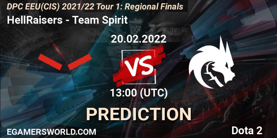HellRaisers - Team Spirit: прогноз. 20.02.22, Dota 2, DPC EEU(CIS) 2021/22 Tour 1: Regional Finals