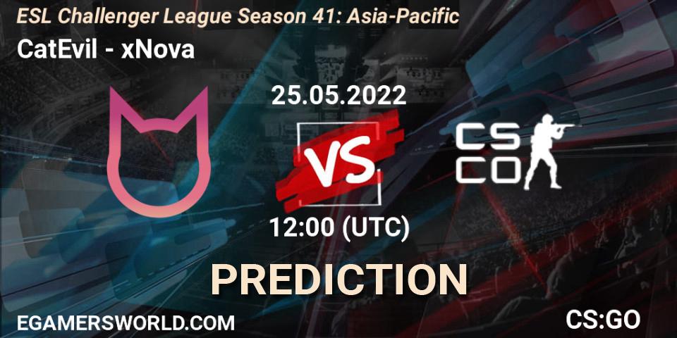 CatEvil - xNova: прогноз. 25.05.2022 at 12:00, Counter-Strike (CS2), ESL Challenger League Season 41: Asia-Pacific