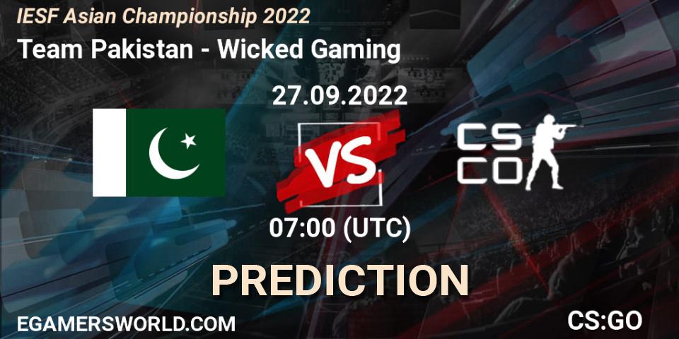 Team Pakistan - Wicked Gaming: прогноз. 27.09.22, CS2 (CS:GO), IESF Asian Championship 2022