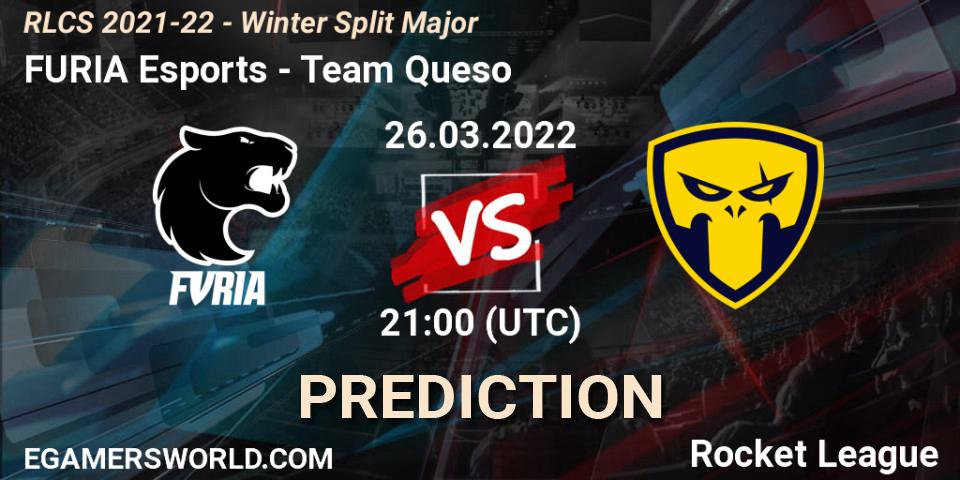 FURIA Esports - Team Queso: прогноз. 26.03.2022 at 21:30, Rocket League, RLCS 2021-22 - Winter Split Major