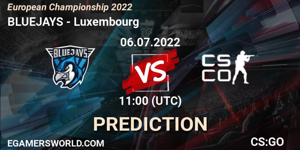 BLUEJAYS - Luxembourg: прогноз. 06.07.2022 at 11:35, Counter-Strike (CS2), European Championship 2022