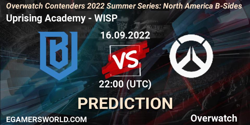 Uprising Academy - WISP: прогноз. 16.09.22, Overwatch, Overwatch Contenders 2022 Summer Series: North America B-Sides