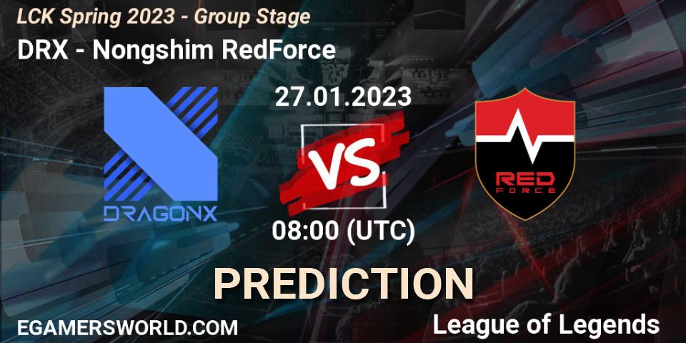 DRX - Nongshim RedForce: прогноз. 27.01.2023 at 08:00, LoL, LCK Spring 2023 - Group Stage
