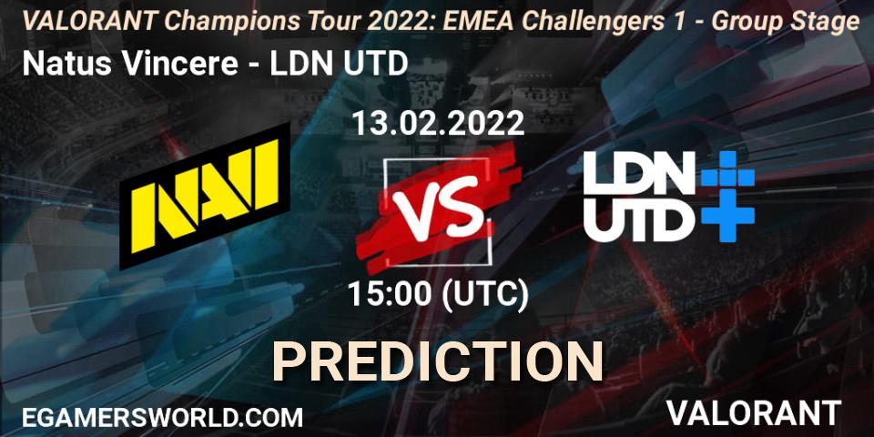 Natus Vincere - LDN UTD: прогноз. 13.02.2022 at 15:00, VALORANT, VCT 2022: EMEA Challengers 1 - Group Stage