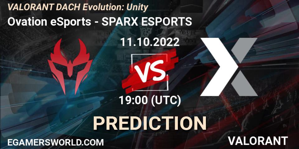 Ovation eSports - SPARX ESPORTS: прогноз. 11.10.2022 at 19:00, VALORANT, VALORANT DACH Evolution: Unity