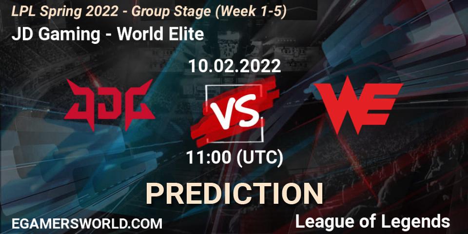 JD Gaming - World Elite: прогноз. 10.02.2022 at 11:00, LoL, LPL Spring 2022 - Group Stage (Week 1-5)