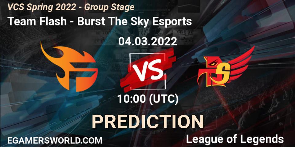 Team Flash - Burst The Sky Esports: прогноз. 04.03.2022 at 10:00, LoL, VCS Spring 2022 - Group Stage 