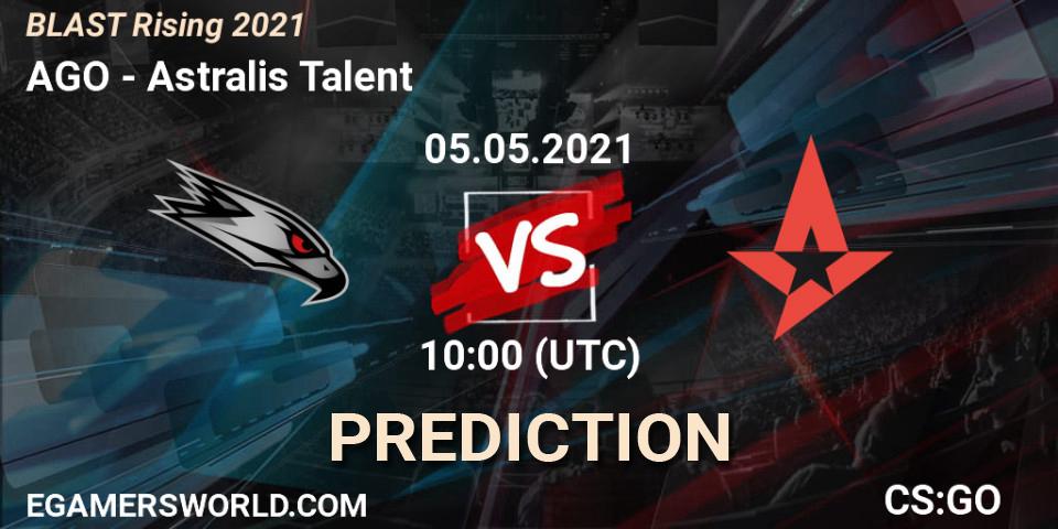 AGO - Astralis Talent: прогноз. 05.05.2021 at 10:00, Counter-Strike (CS2), BLAST Rising 2021