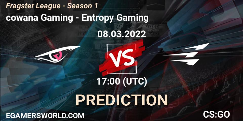 cowana Gaming - Entropy Gaming: прогноз. 08.03.22, CS2 (CS:GO), Fragster League - Season 1