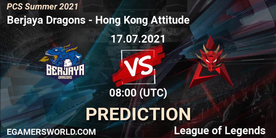 Berjaya Dragons - Hong Kong Attitude: прогноз. 17.07.2021 at 08:00, LoL, PCS Summer 2021