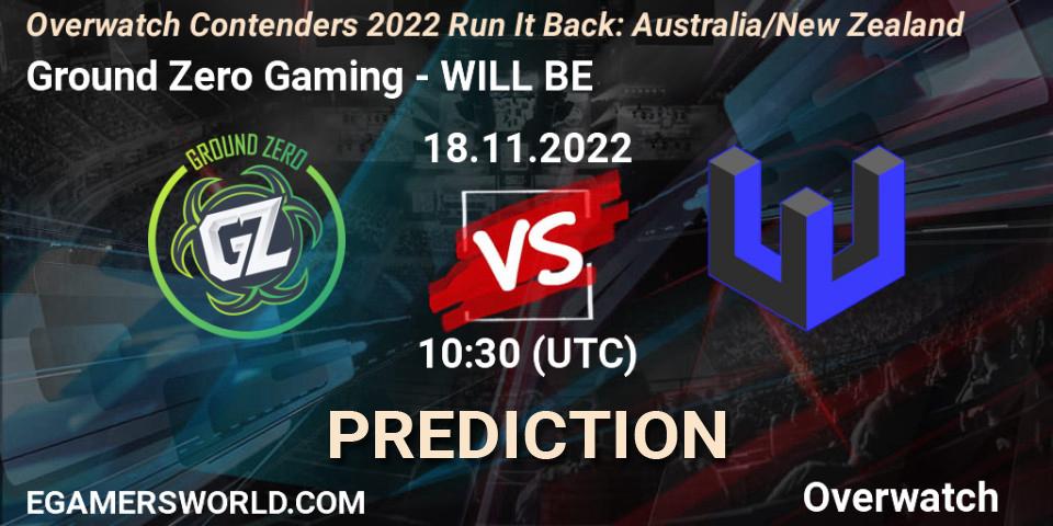 Ground Zero Gaming - WILL BE: прогноз. 18.11.2022 at 10:30, Overwatch, Overwatch Contenders 2022 - Australia/New Zealand - November