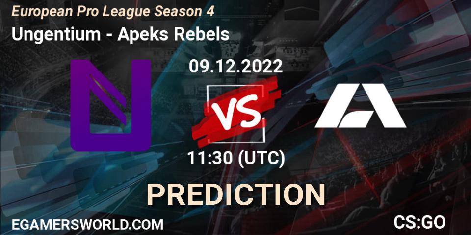 Ungentium - Apeks Rebels: прогноз. 09.12.22, CS2 (CS:GO), European Pro League Season 4
