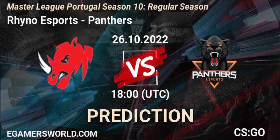 Rhyno Esports - Panthers: прогноз. 26.10.22, CS2 (CS:GO), Master League Portugal Season 10: Regular Season