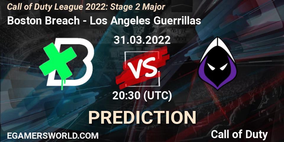 Boston Breach - Los Angeles Guerrillas: прогноз. 31.03.2022 at 20:30, Call of Duty, Call of Duty League 2022: Stage 2 Major