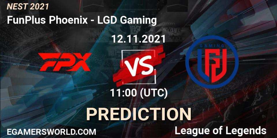 LGD Gaming - FunPlus Phoenix: прогноз. 15.11.2021 at 10:05, LoL, NEST 2021