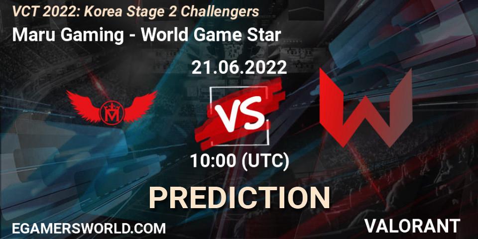Maru Gaming - World Game Star: прогноз. 21.06.22, VALORANT, VCT 2022: Korea Stage 2 Challengers