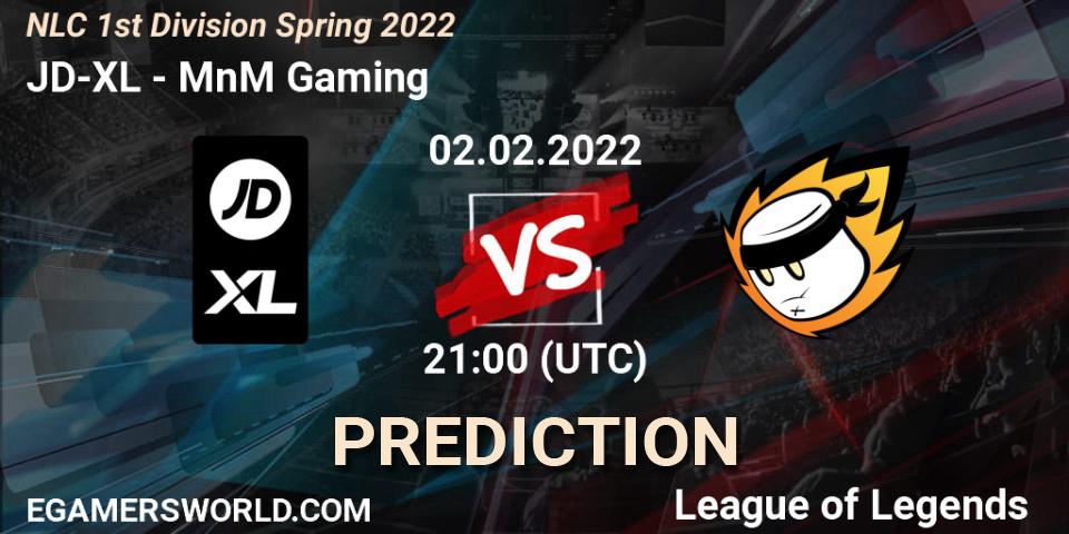 JD-XL - MnM Gaming: прогноз. 02.02.2022 at 21:00, LoL, NLC 1st Division Spring 2022