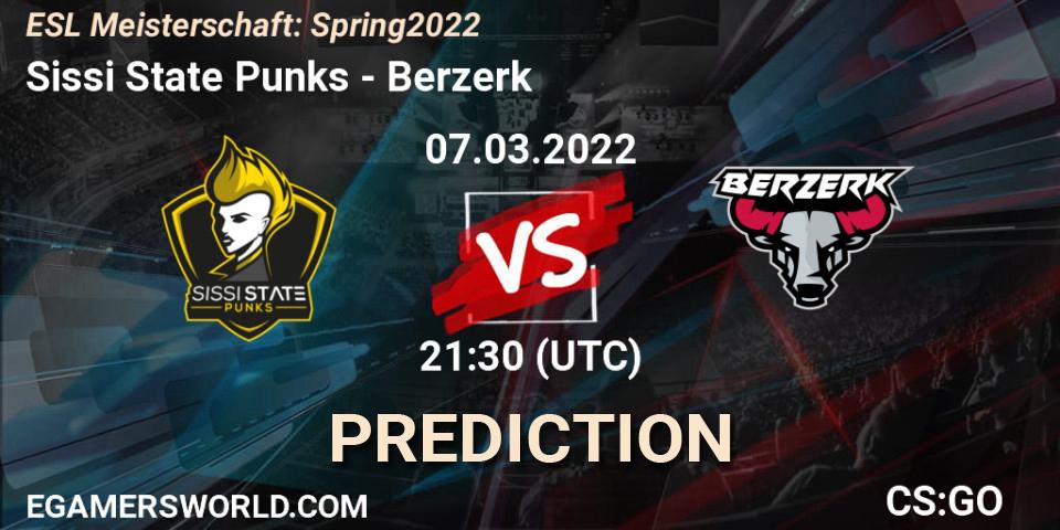 Sissi State Punks - Berzerk: прогноз. 07.03.2022 at 21:30, Counter-Strike (CS2), ESL Meisterschaft: Spring 2022