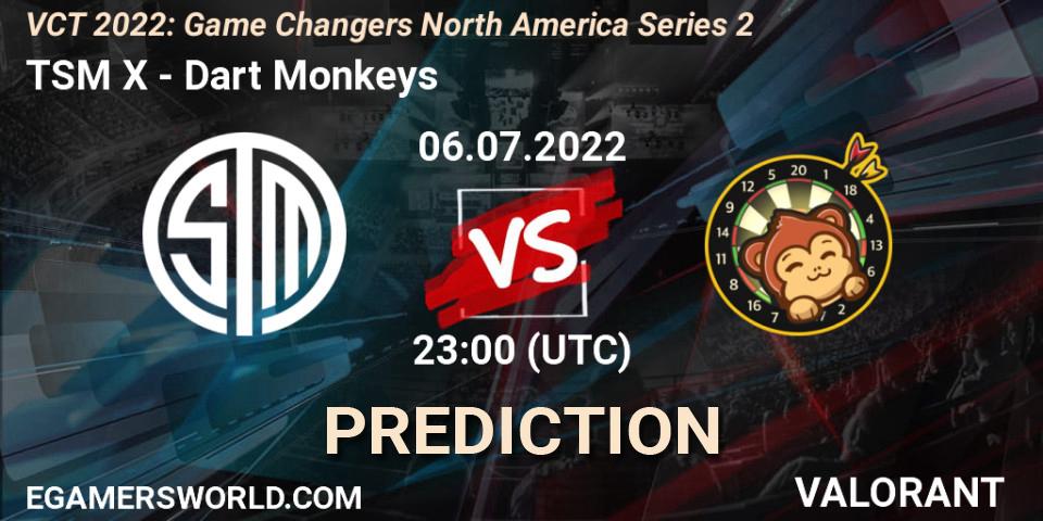 TSM X - Dart Monkeys: прогноз. 06.07.2022 at 22:30, VALORANT, VCT 2022: Game Changers North America Series 2