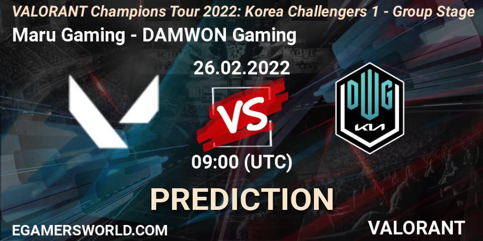 Maru Gaming - DAMWON Gaming: прогноз. 26.02.2022 at 11:00, VALORANT, VCT 2022: Korea Challengers 1 - Group Stage