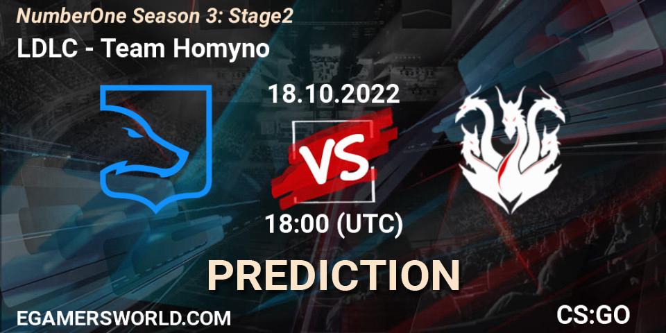 LDLC - Team Homyno: прогноз. 18.10.2022 at 18:00, Counter-Strike (CS2), NumberOne Season 3: Stage 2