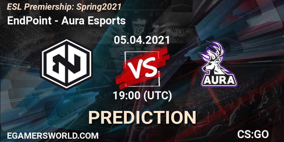 EndPoint - Aura Esports: прогноз. 05.04.2021 at 19:00, Counter-Strike (CS2), ESL Premiership: Spring 2021