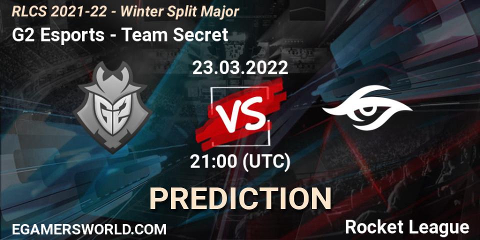 G2 Esports - Team Secret: прогноз. 23.03.2022 at 21:00, Rocket League, RLCS 2021-22 - Winter Split Major