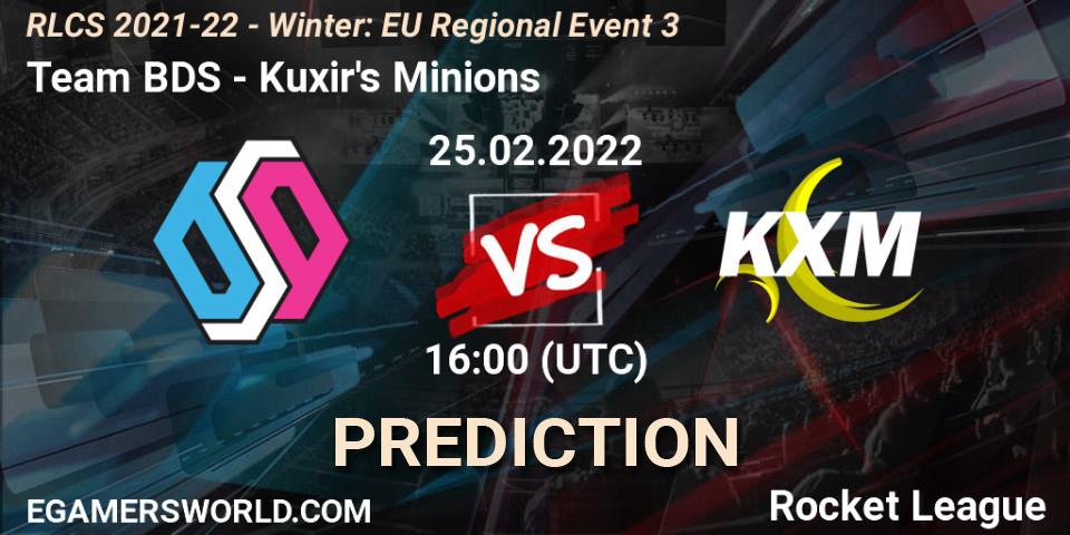 Team BDS - Kuxir's Minions: прогноз. 25.02.2022 at 16:00, Rocket League, RLCS 2021-22 - Winter: EU Regional Event 3