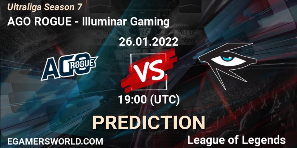 AGO ROGUE - Illuminar Gaming: прогноз. 26.01.2022 at 19:00, LoL, Ultraliga Season 7