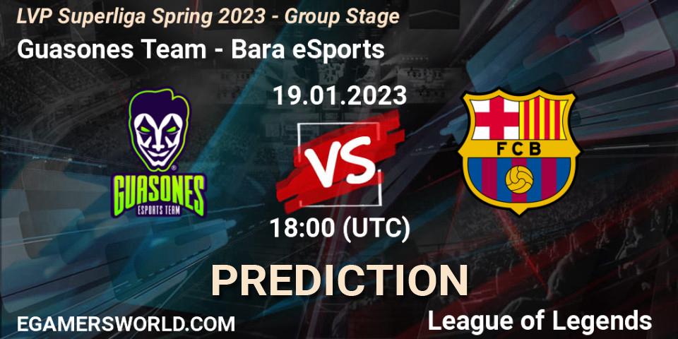 Guasones Team - Barça eSports: прогноз. 19.01.2023 at 18:00, LoL, LVP Superliga Spring 2023 - Group Stage