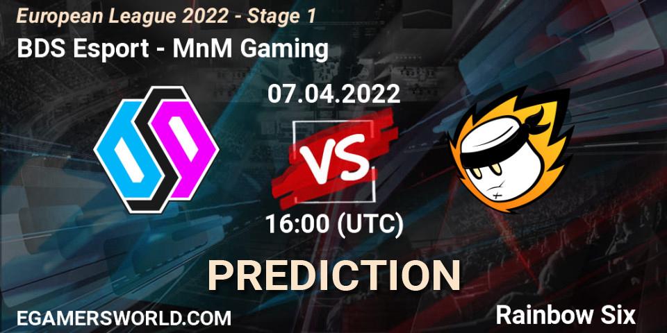 BDS Esport - MnM Gaming: прогноз. 07.04.22, Rainbow Six, European League 2022 - Stage 1