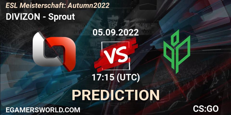 DIVIZON - Sprout: прогноз. 05.09.2022 at 17:15, Counter-Strike (CS2), ESL Meisterschaft: Autumn 2022