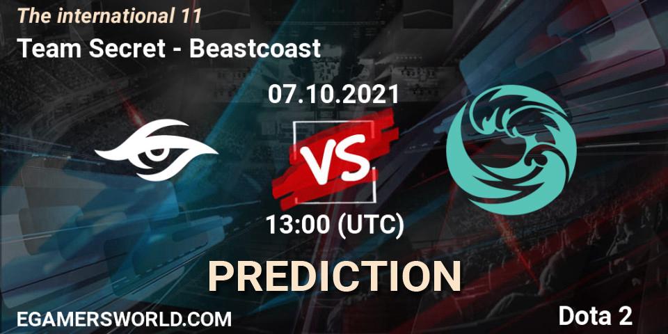 Team Secret - Beastcoast: прогноз. 07.10.2021 at 15:41, Dota 2, The Internationa 2021