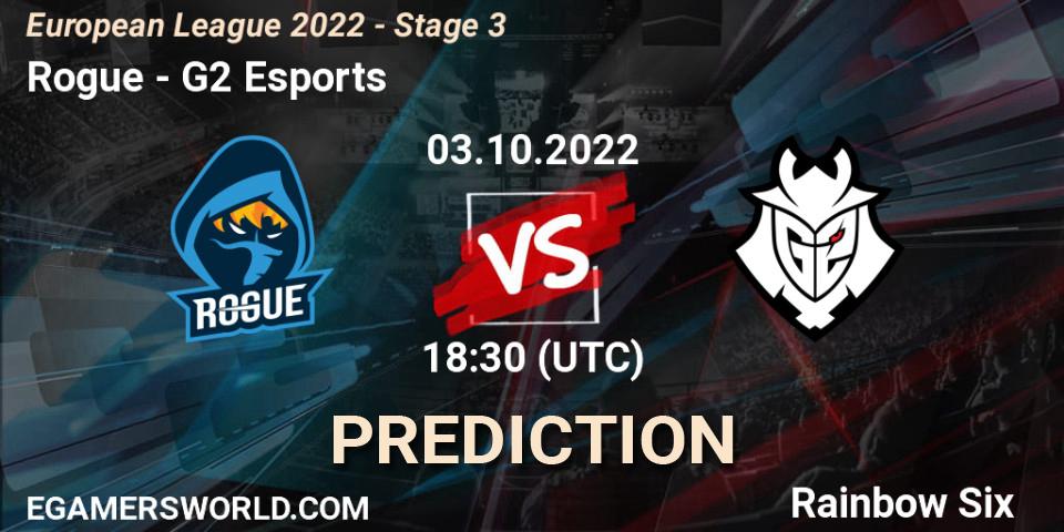 Rogue - G2 Esports: прогноз. 03.10.22, Rainbow Six, European League 2022 - Stage 3