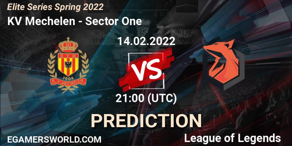 KV Mechelen - Sector One: прогноз. 14.02.2022 at 21:00, LoL, Elite Series Spring 2022