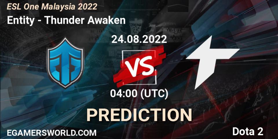 Entity - Thunder Awaken: прогноз. 24.08.2022 at 04:00, Dota 2, ESL One Malaysia 2022