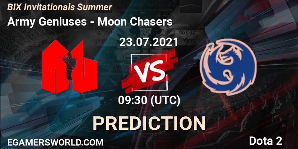 Army Geniuses - Moon Chasers: прогноз. 23.07.2021 at 10:15, Dota 2, BIX Invitationals Summer