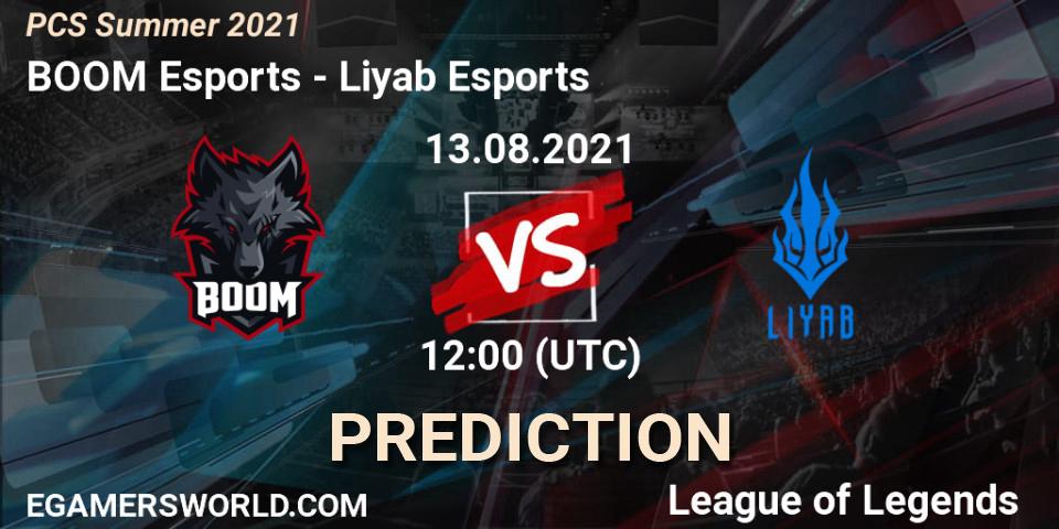 BOOM Esports - Liyab Esports: прогноз. 13.08.2021 at 11:25, LoL, PCS Summer 2021