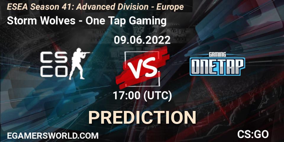 Storm Wolves - One Tap Gaming: прогноз. 09.06.2022 at 17:00, Counter-Strike (CS2), ESEA Season 41: Advanced Division - Europe