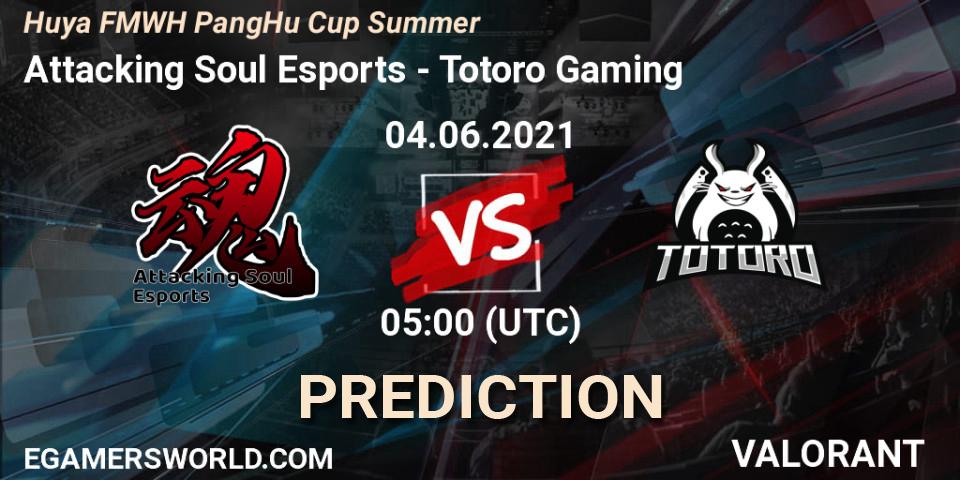 Attacking Soul Esports - Totoro Gaming: прогноз. 04.06.2021 at 05:00, VALORANT, Huya FMWH PangHu Cup Summer